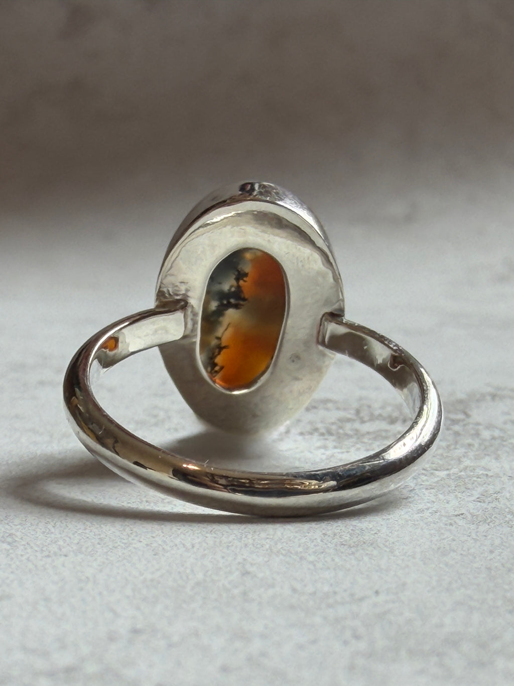 Moss Agate & Carnelian Ring