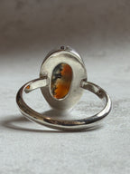 Moss Agate & Carnelian Ring