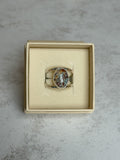 Moss Agate & Carnelian Ring