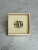 Moss Agate & Carnelian Ring