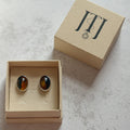 Moss Agate and Carnelian Studs.