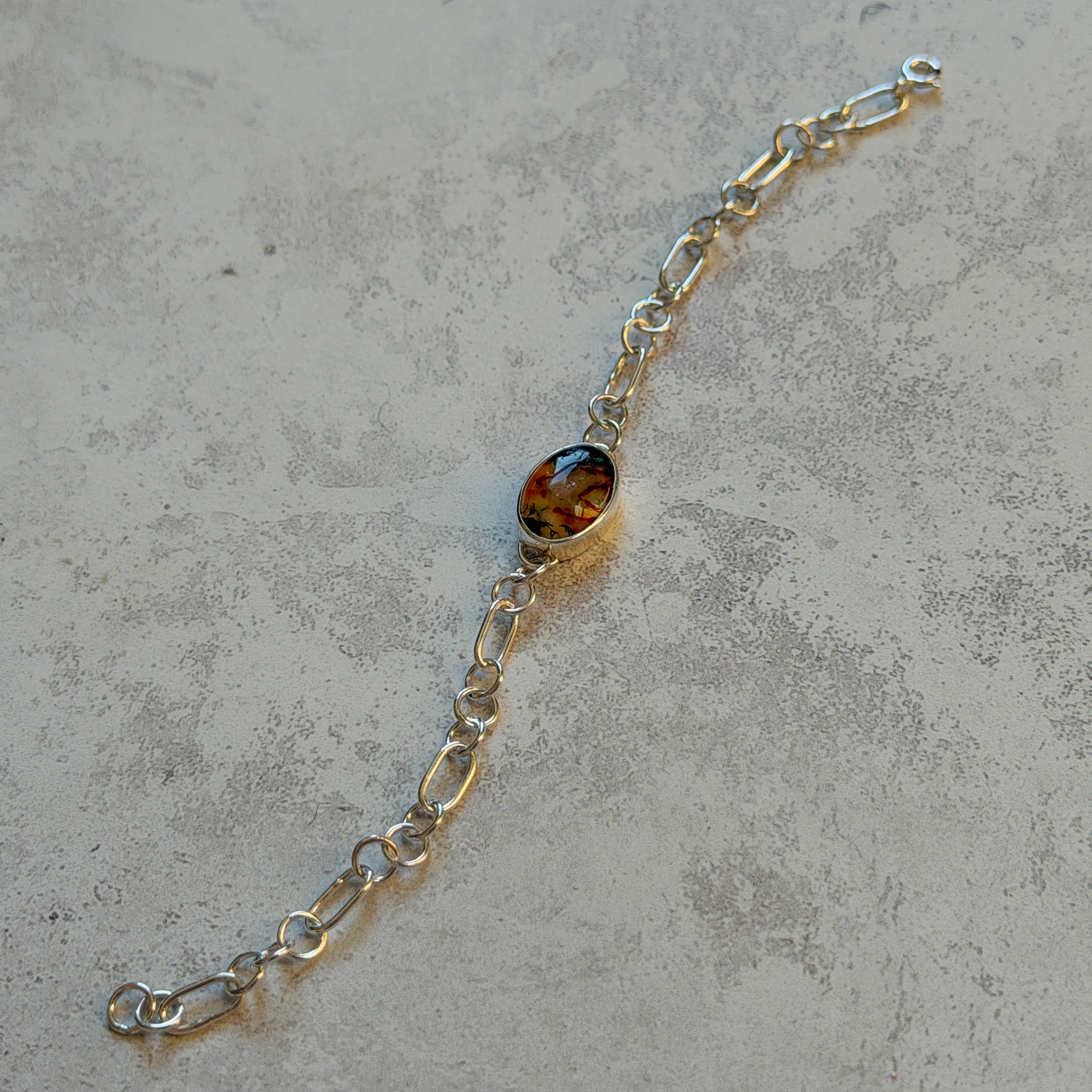 Moss Agate & Carnelian Bracelet