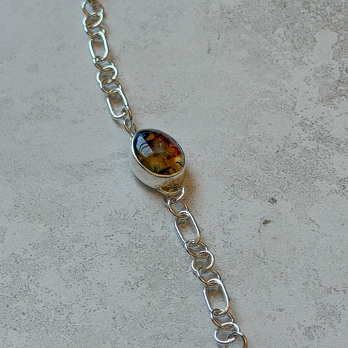 Moss Agate & Carnelian Bracelet